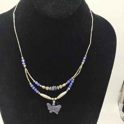 Vintage Southwest Style Blue Stone Butterfly ðŸ¦‹ Necklace