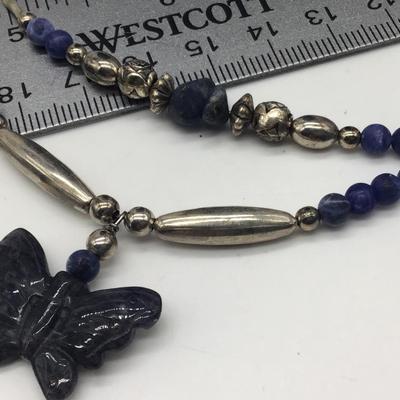 Vintage Southwest Style Blue Stone Butterfly 🦋 Necklace