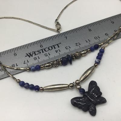 Vintage Southwest Style Blue Stone Butterfly ðŸ¦‹ Necklace