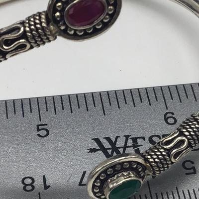 Adult 925Silver  Cuff with stones