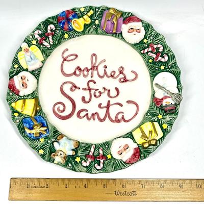 Omnibus Fitz and Floyd Cookies for Santa Decor Plate