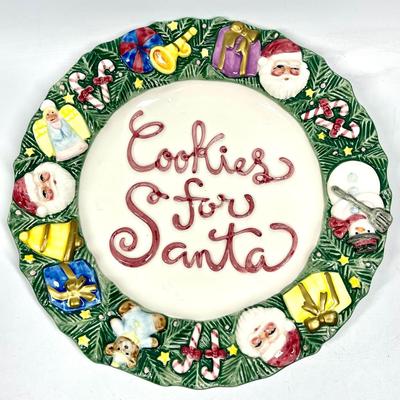 Omnibus Fitz and Floyd Cookies for Santa Decor Plate