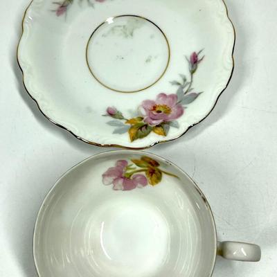 Ohata China Occupied Japan flower patterned tea cup and saucer
