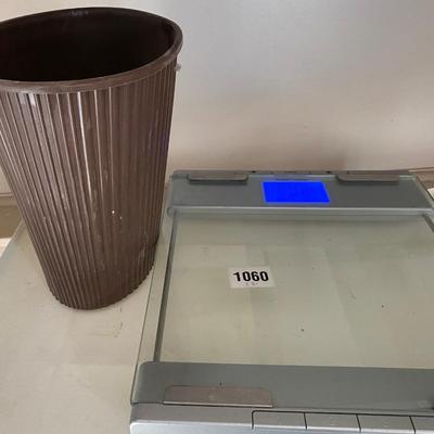 Scales and waste Basket