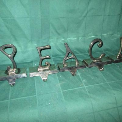 Pottery Barn "Peace" Stocking Holder