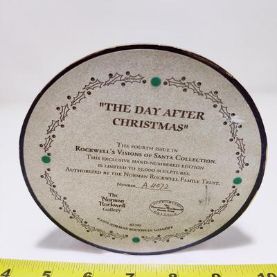 ROCKWELL'S VISIONS OF SANTA COLLECTION "THE DAY AFTER CHRISTMAS" FIGURINE #A4072