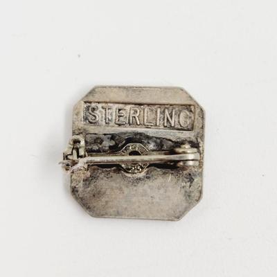 VINTAGE STERLING 4H PIN