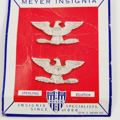 VINTAGE STERLING MEYERS INSIGNIA PINS