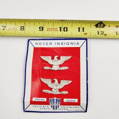 VINTAGE STERLING MEYERS INSIGNIA PINS