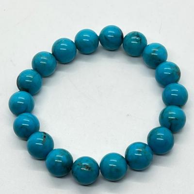 LOT 80: Bold Turquoise Bead Stretch Bracelet