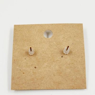 DIAMONDIQUE STERLING GOLD PLATED SIMULATED DIAMOND .30 CARAT EARRINGS