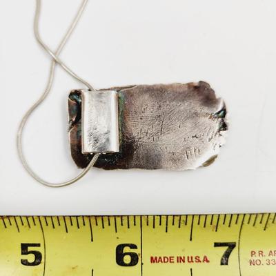 BEAUTIFUL HAND CRAFTED STERLING SILVER PENDANT & NECKLACE