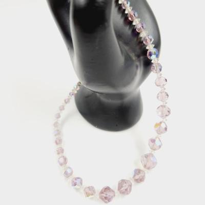STUNNING VINTAGE CRYSTAL RAINBOW NECKLACE