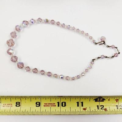 STUNNING VINTAGE CRYSTAL RAINBOW NECKLACE