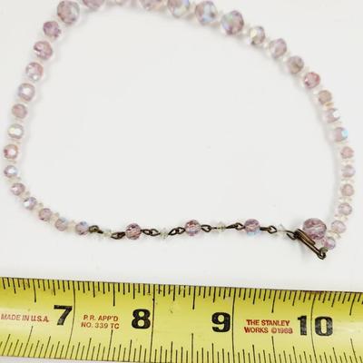 STUNNING VINTAGE CRYSTAL RAINBOW NECKLACE