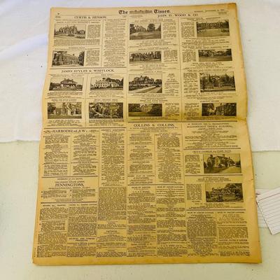 Authentic Original Times Newspaper Late London Edition (LR-SL)