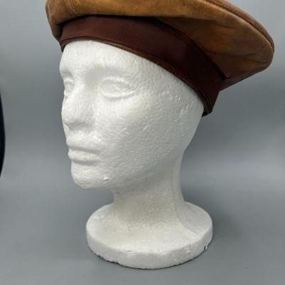 Vintage Brown Beret Style Fashionable Womens Hat Cap