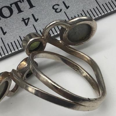Large Silver 925 Stone Ring