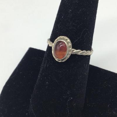 Vintage Sterling 925 and Amber stone