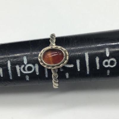 Vintage Sterling 925 and Amber stone
