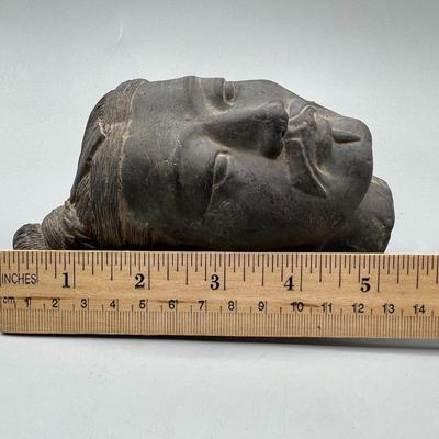 Antique Vintage Terracotta Warrior Head Zhen Figurines Museum Head Displayable Figurine with Box