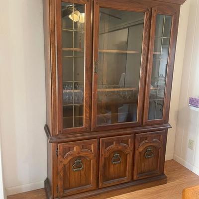Dark Wood China Cabinet (DR-AW)