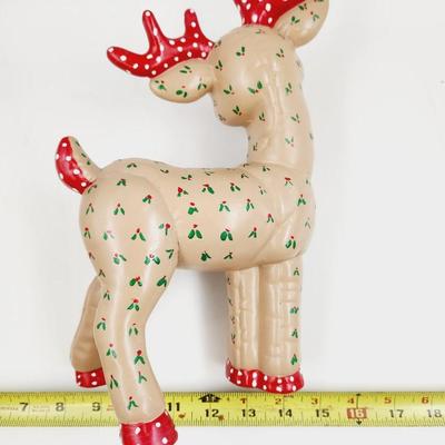 VINTAGE HAND PAINTED CERAMIC CHRISTMAS DOE