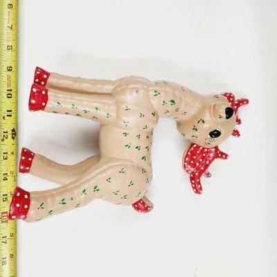 VINTAGE HAND PAINTED CERAMIC CHRISTMAS DOE