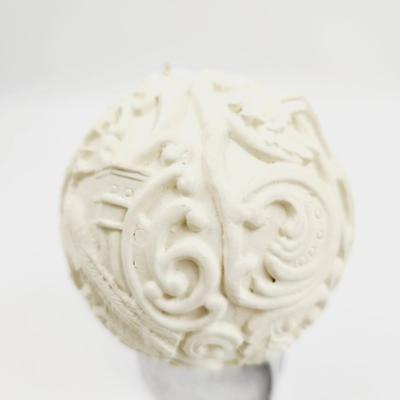 VINTAGE PAPYRUS DETAILED WHITE CHRISTMAS ORNAMENT