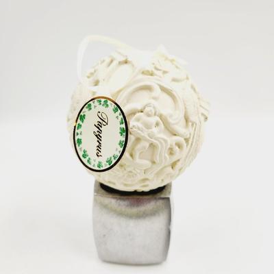 VINTAGE PAPYRUS DETAILED WHITE CHRISTMAS ORNAMENT
