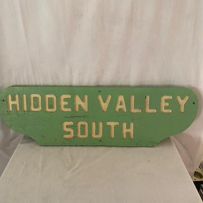 Hidden Valley South Wood Sign  (CR-EJ)