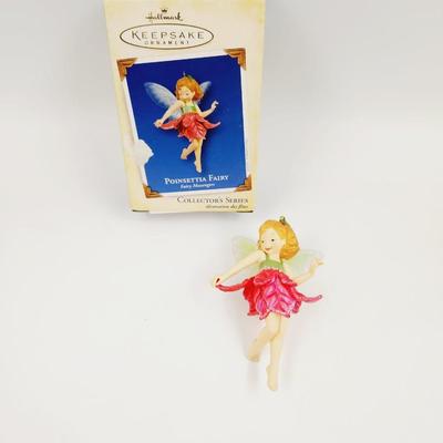 HALLMARK KEEPSAKE ORNAMENT POINSETTIA FAIRY COLLECTORS ORNAMENT