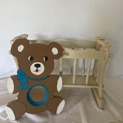 Wooden Baby Doll Crib and Teddy Bear Frame (FR-AW)