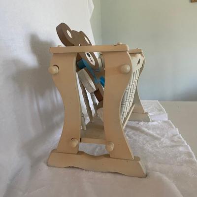 Wooden Baby Doll Crib and Teddy Bear Frame (FR-AW)