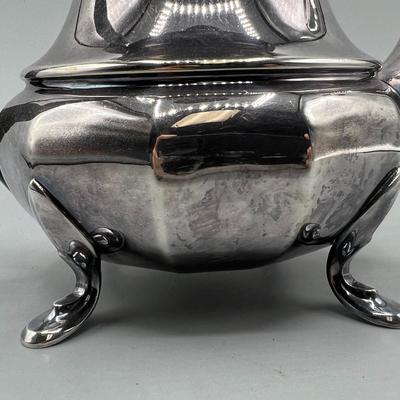Antique Oneida Style Vintage D&B Silver Teapot Silver