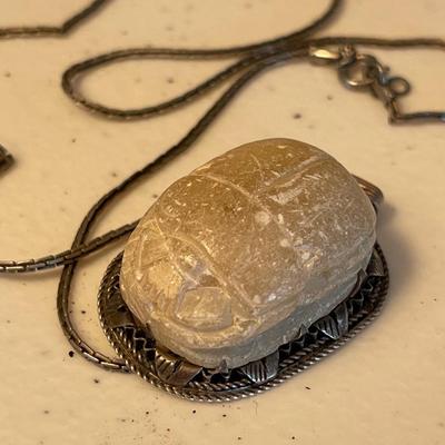 Sterling & Stone Scarab Beetle necklace