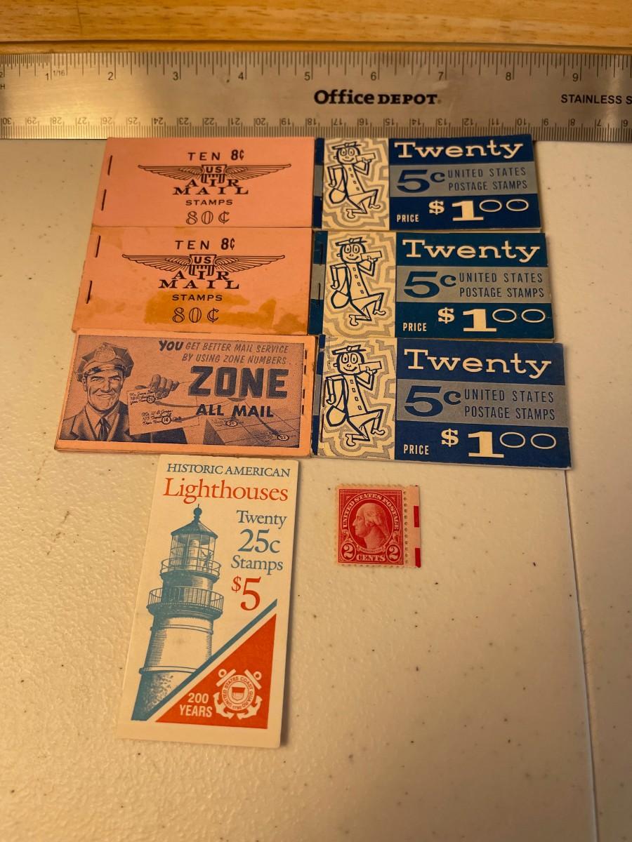 1940's WW2 US postage Stamp Books NOS