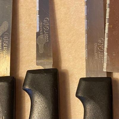 Knives and sharpener