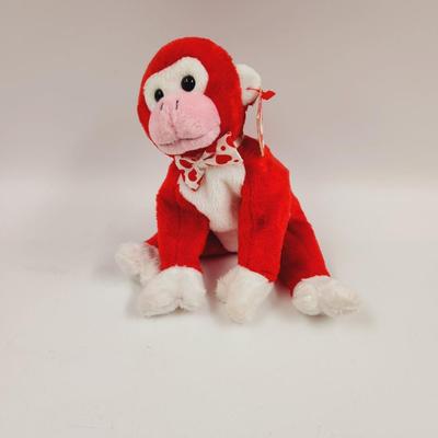 TY BEANIE BABIES VALENTINE THE MONKEY