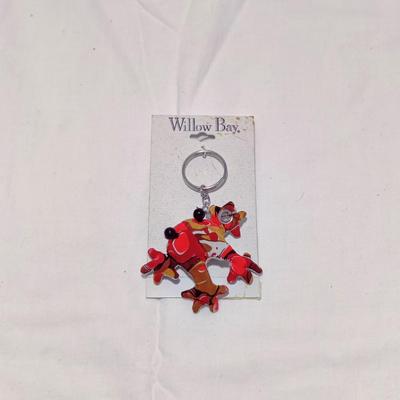 WILLOW BAY SAND FILLED FROG KEYCHAIN