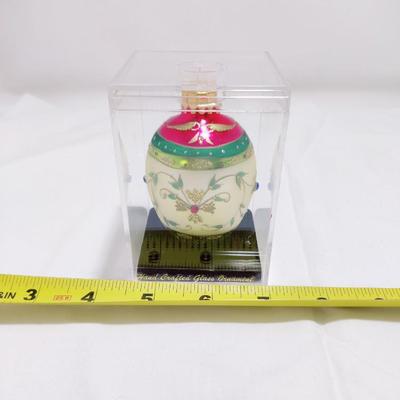 VINTAGE UNIQUE TREASURES HAND CRAFTED GLASS ORNAMENT