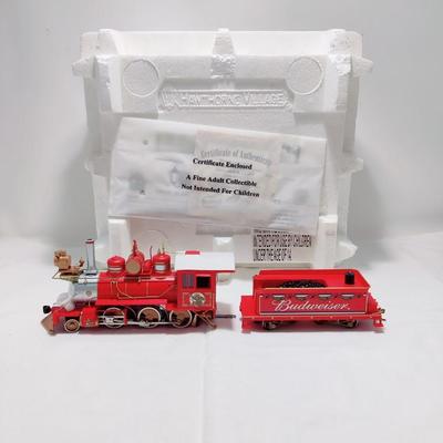 BACHMANN HAWTHORNE VILLAGE BUDWEISER "HOLIDAY EXPRESS" TRAIN ON30