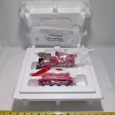 BACHMANN HAWTHORNE VILLAGE BUDWEISER "HOLIDAY EXPRESS" TRAIN ON30