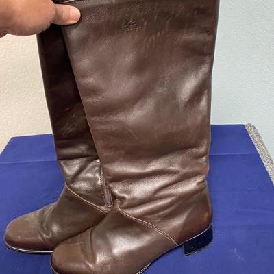 Dark Brown Regence Knee High Zip Up Boots Size 9