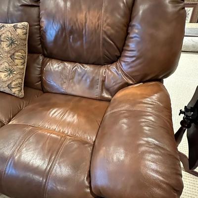 Leather sofas and loveseat recliners (matching chair sold separately)