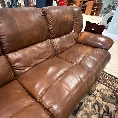 Leather sofas and loveseat recliners (matching chair sold separately)