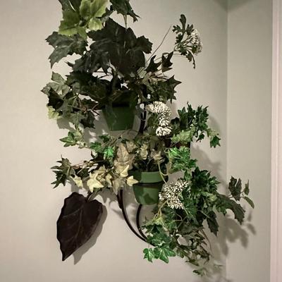 Wall faux plant hanging