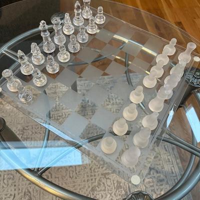 Beautiful glass chess board