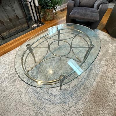 Glass coffee and side table