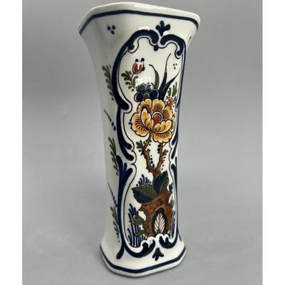Vintage Royal Delft Koninklijke Porcelain Floral Spanish Victorian Style Flower Vase